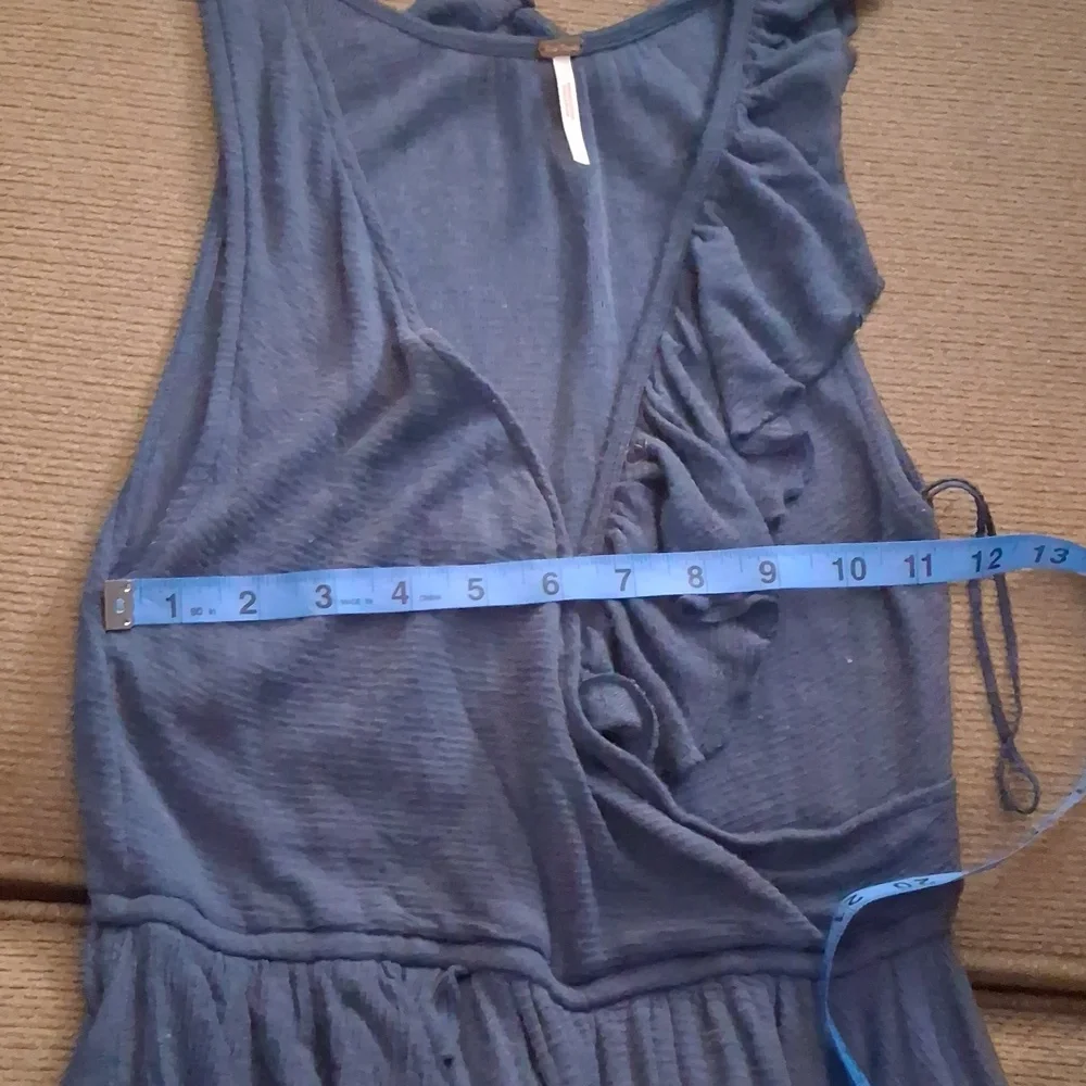 Free People Blue Ruffled Blouse - Picture 5 of 5